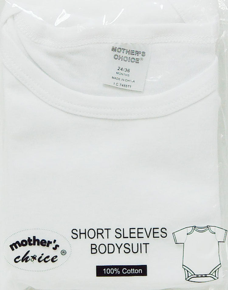 INFANTS SHORT SLEEVE BODYVESTS WHITE 3-6