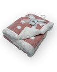M/C SHERPA FLEECE STARS BLANKET PINK