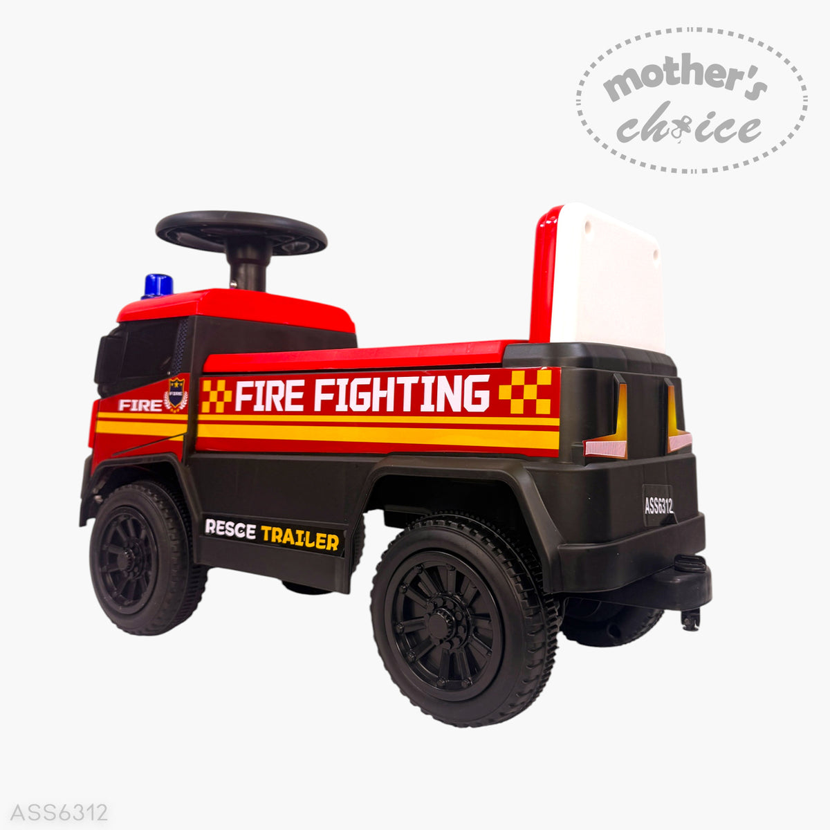 RIDE-ON CAR FIRE FIGHTER WITH TRAILER