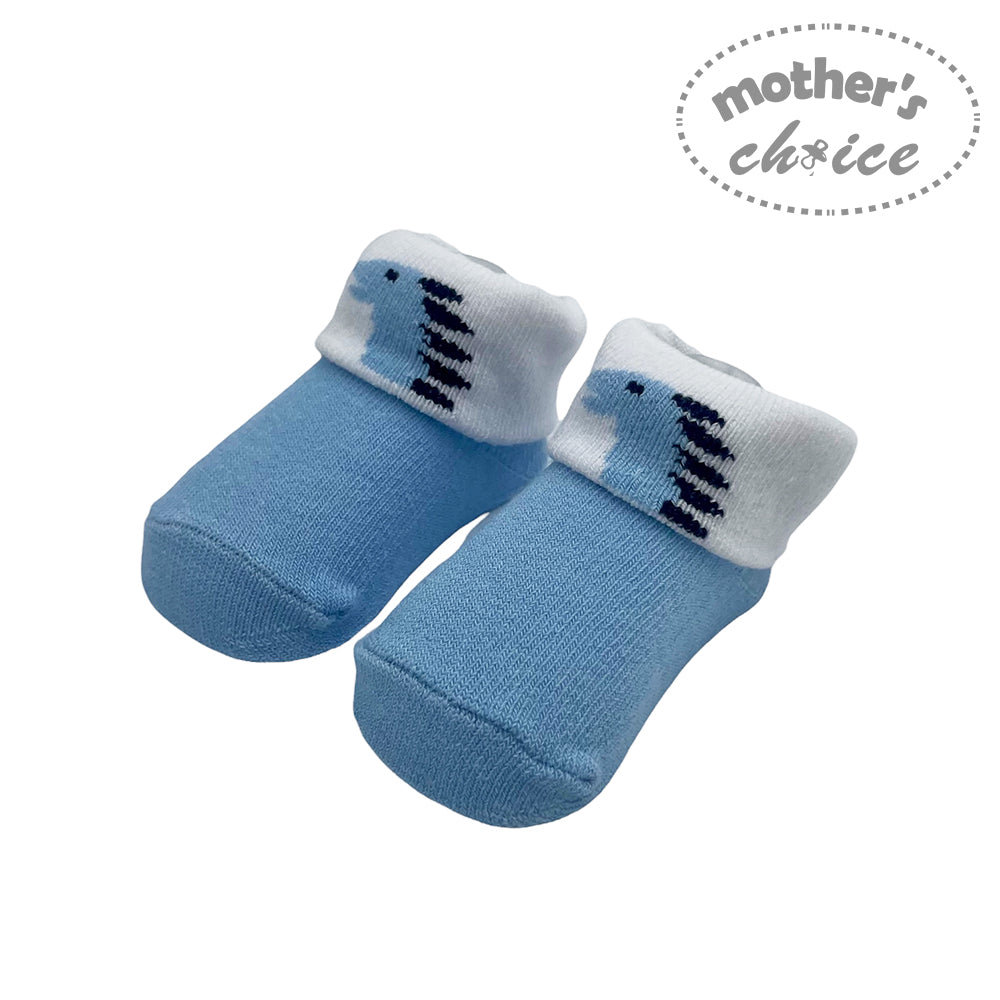 M/C FANCY BOX SOCKS &#39;BOYS DINO-BLUE&#39;