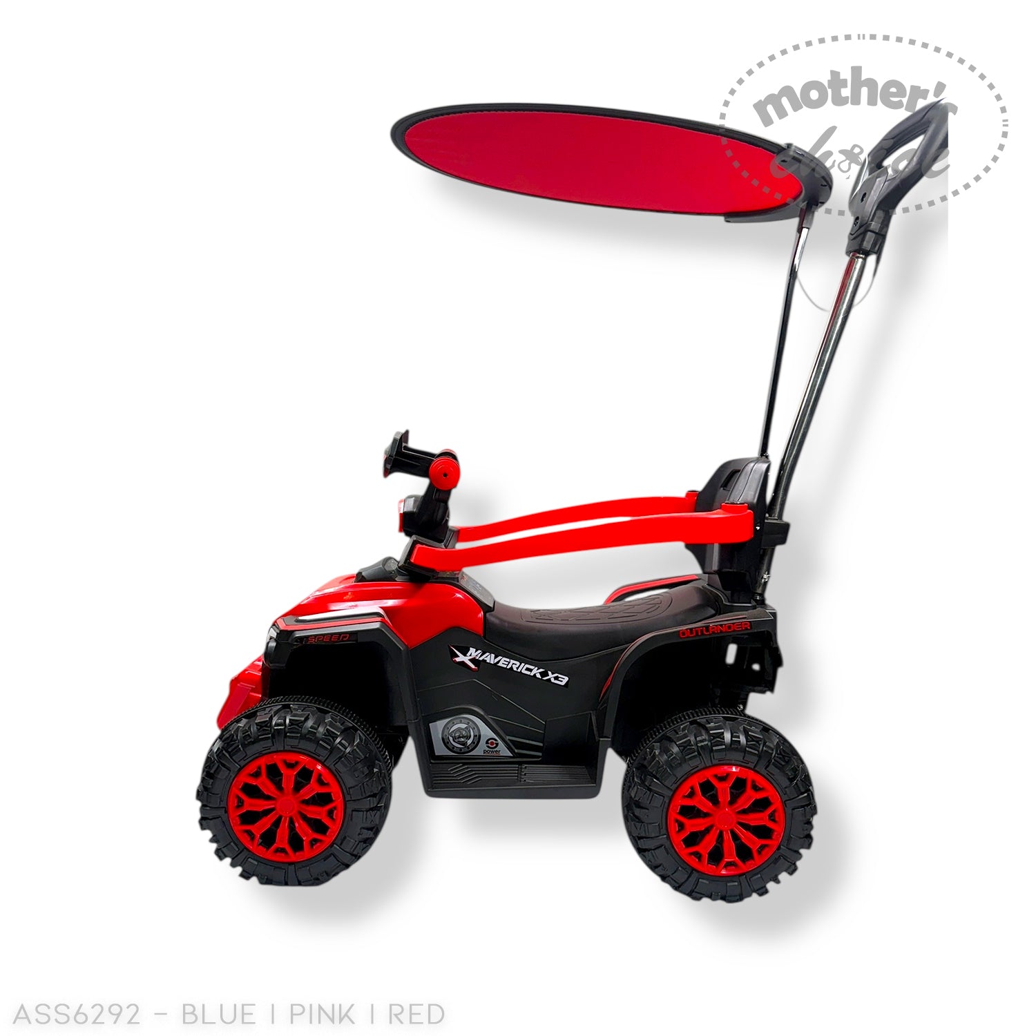 MOTHERS CHOICE RIDE ON CAR WITH CANOPY