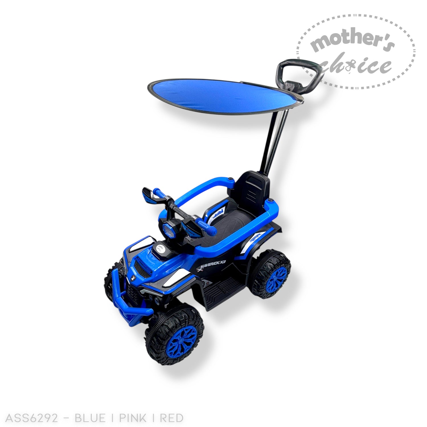 MOTHERS CHOICE RIDE ON CAR WITH CANOPY