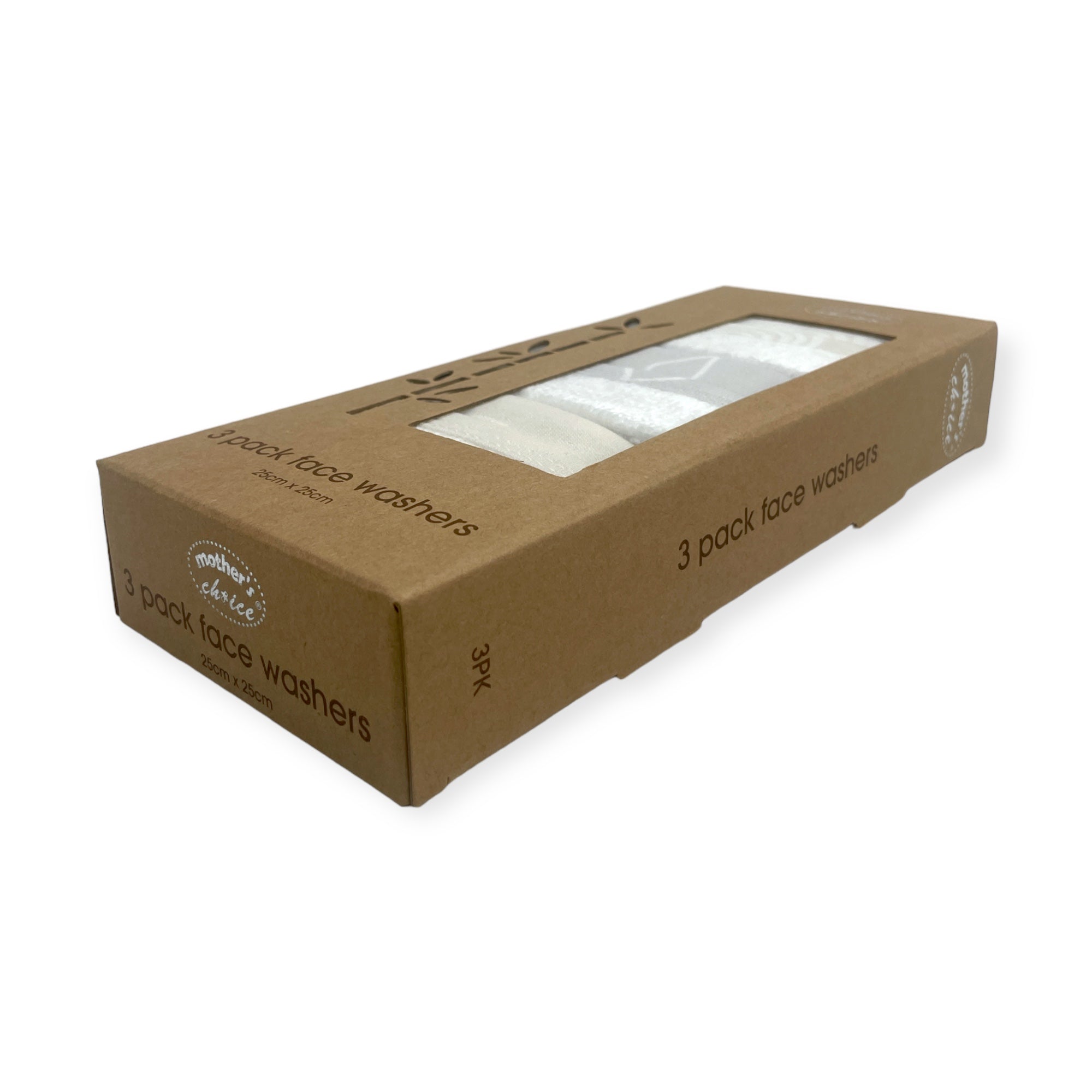 M/C BAMBOO 3PK FACECLOTHS STONE