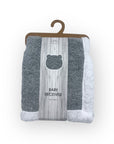 M/C SHERPA FLEECE BLANKET GREY