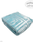 BABY MINK BLANKET - BLUE ABC