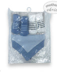 M/C 4PK BIB AND SOCKS SET BLUE