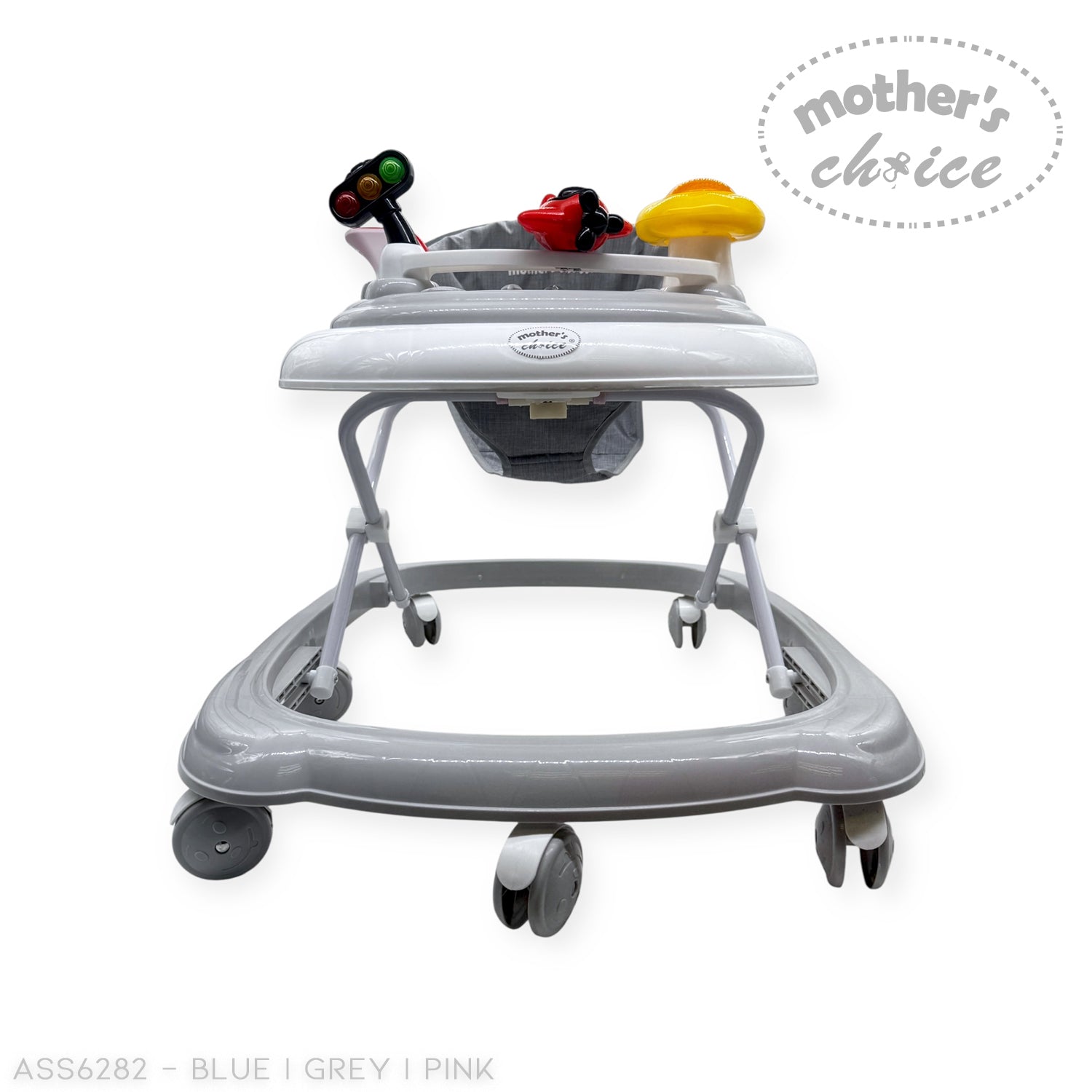 MOTHERS CHOICE BABY WALKER WITH MUSIC AND LIGHT, PLASTIC WHEEL