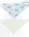 100% COTTON 4 PACK BANDANA BIBS ELIE/STARS