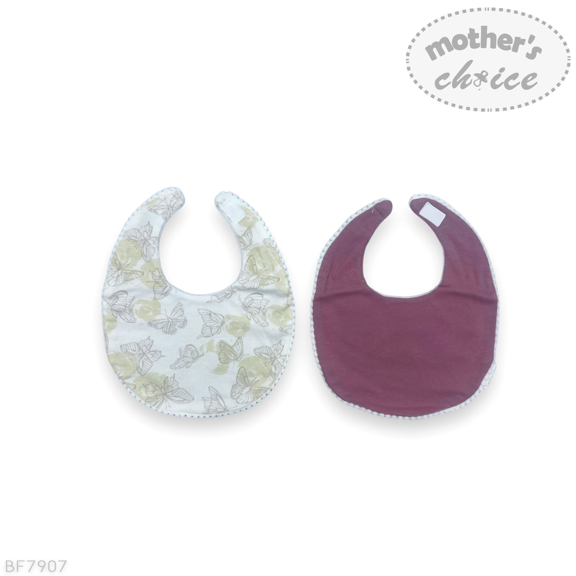 M/C 2 PACK FANCY BIBS BUTTERFLY