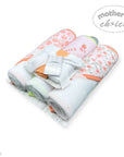 M/C 3PC HOODED TOWELS AND 3PC FACECLOTHS SWEET AS A PEACH