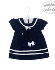 INF GIRLS 2PC NAVY SAILOR SHORT SLEEVE DRESS SET 0-3M