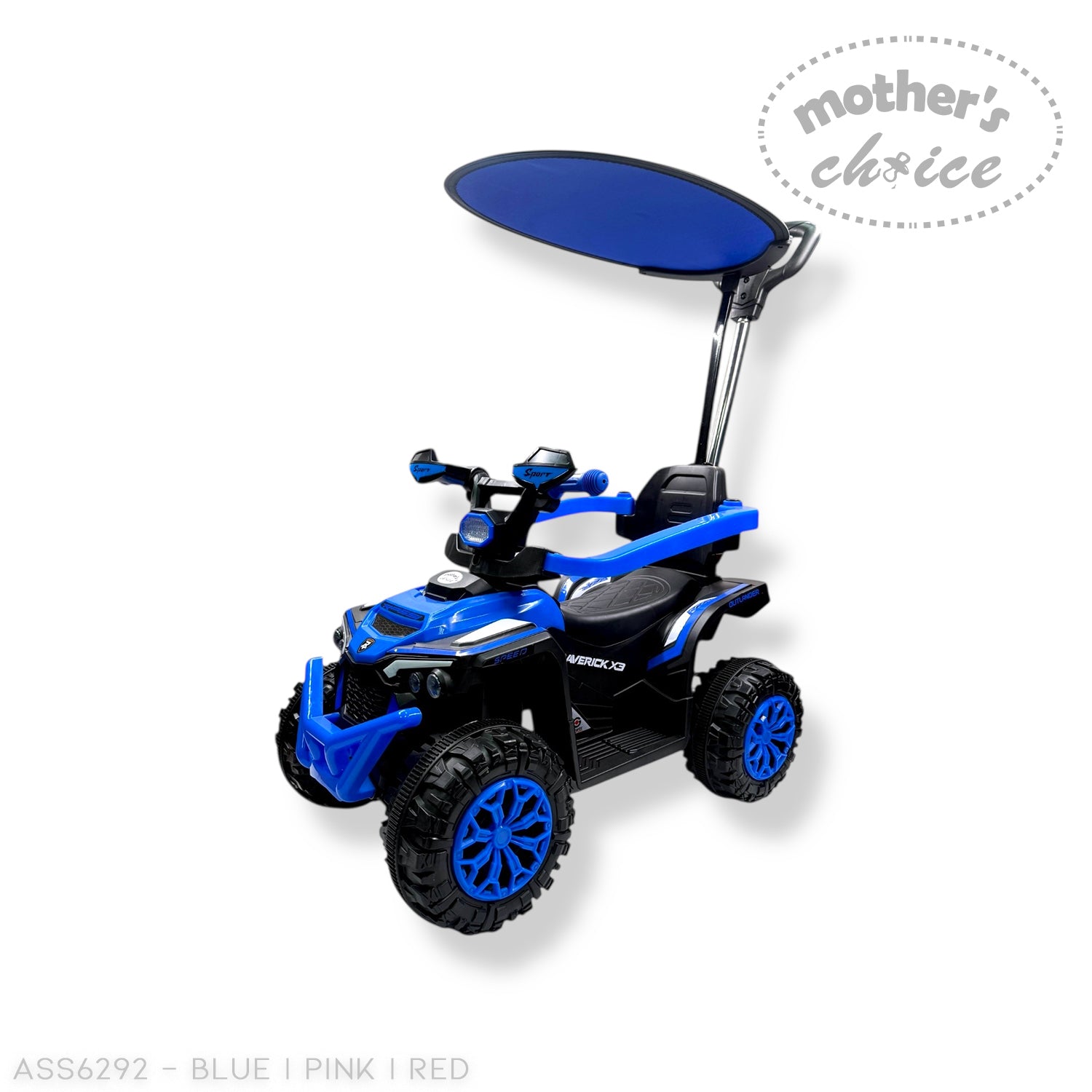 MOTHERS CHOICE RIDE ON CAR WITH CANOPY