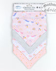 100% COTTON 4 PACK BANDANA BIBS UNICORN