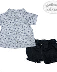 INF GIRLS DENIM SHIRT AND SHORTS SET 0-3M
