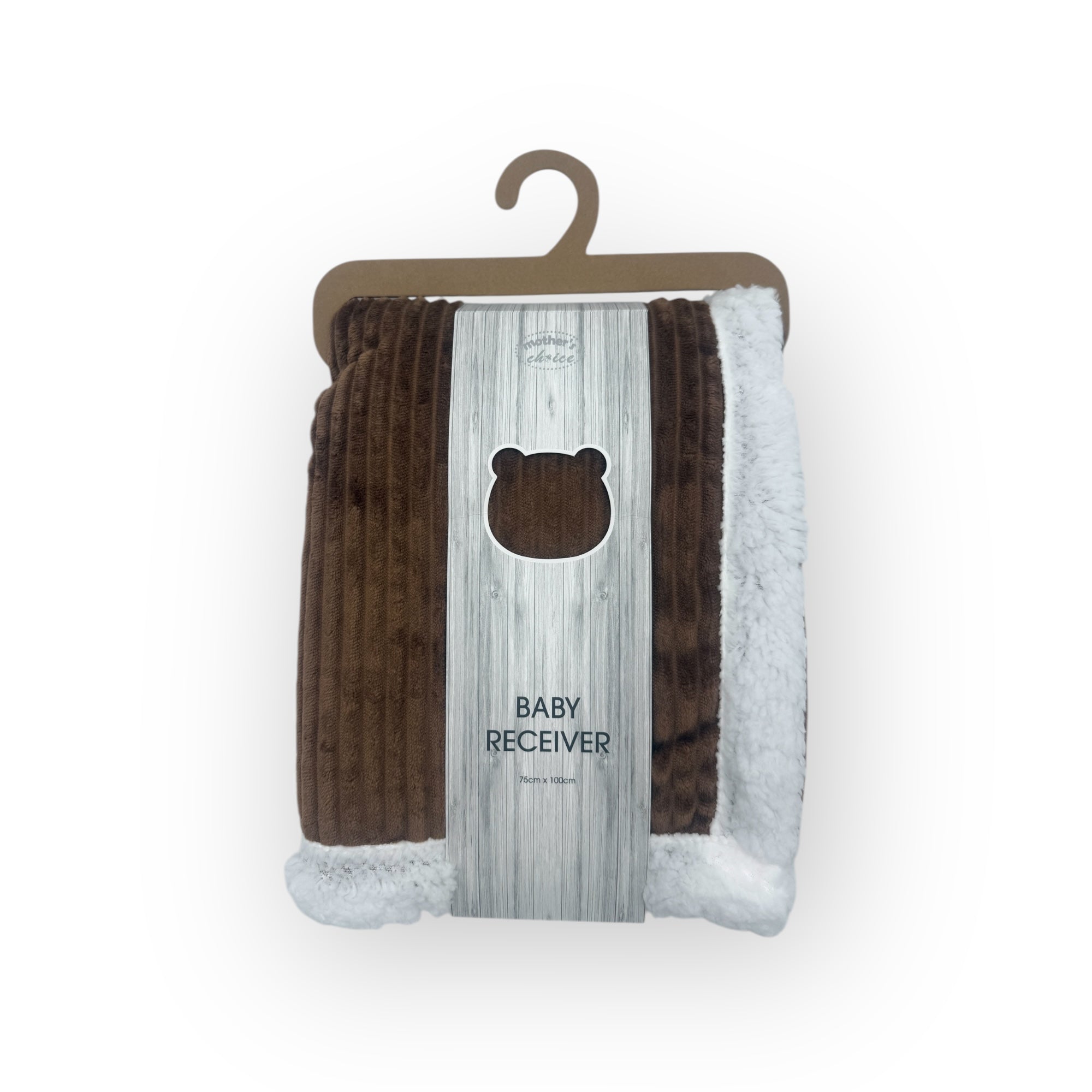 M/C SHERPA FLEECE STRIPE BLANKET BROWN