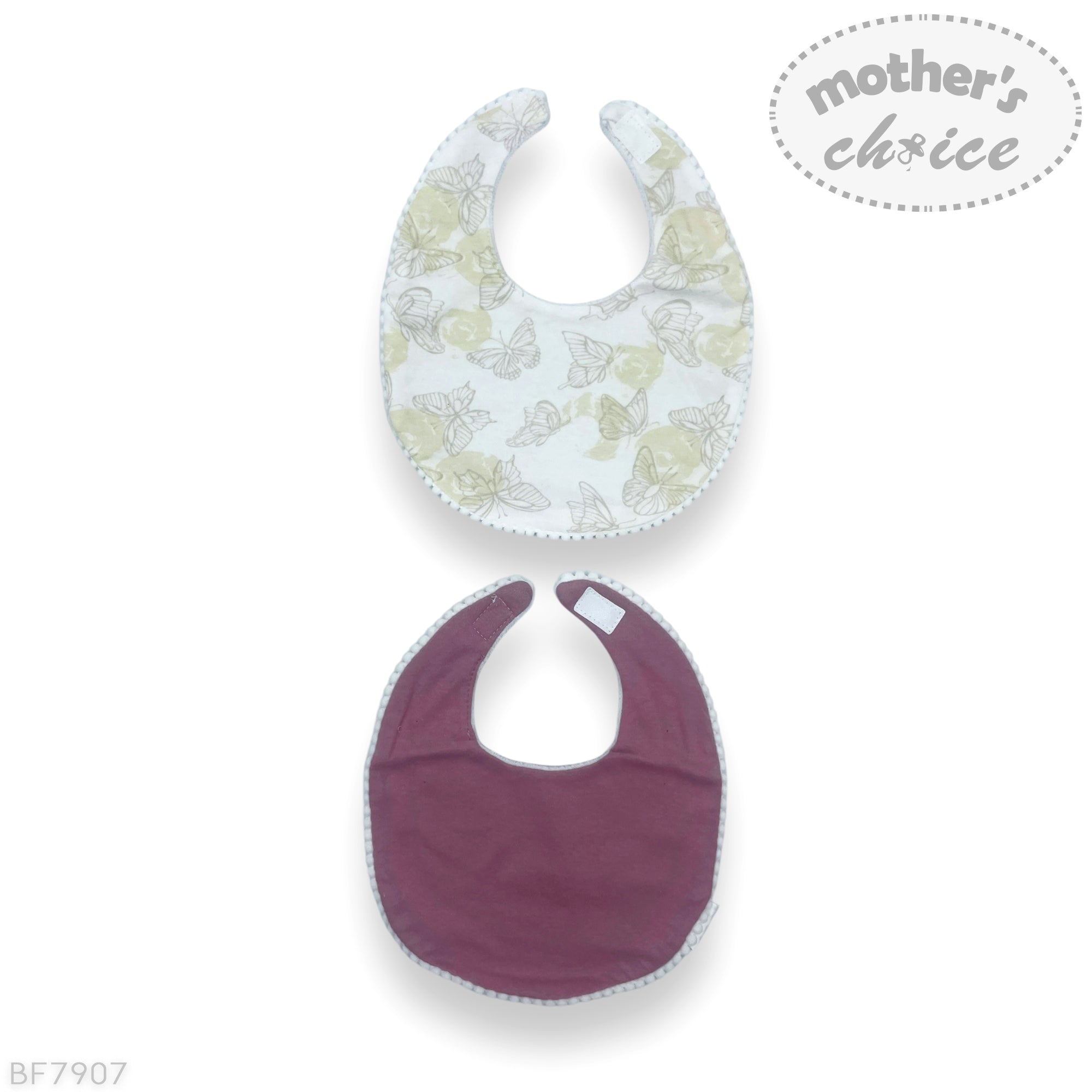 M/C 2 PACK FANCY BIBS BUTTERFLY