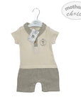 INF BOYS  NATURAL LINNEN ROMPER