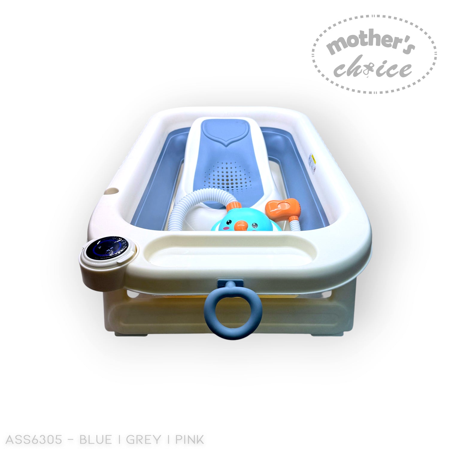 BABY BATH LARGE WITH SMART THERMOMETER AND SHOWER TOY