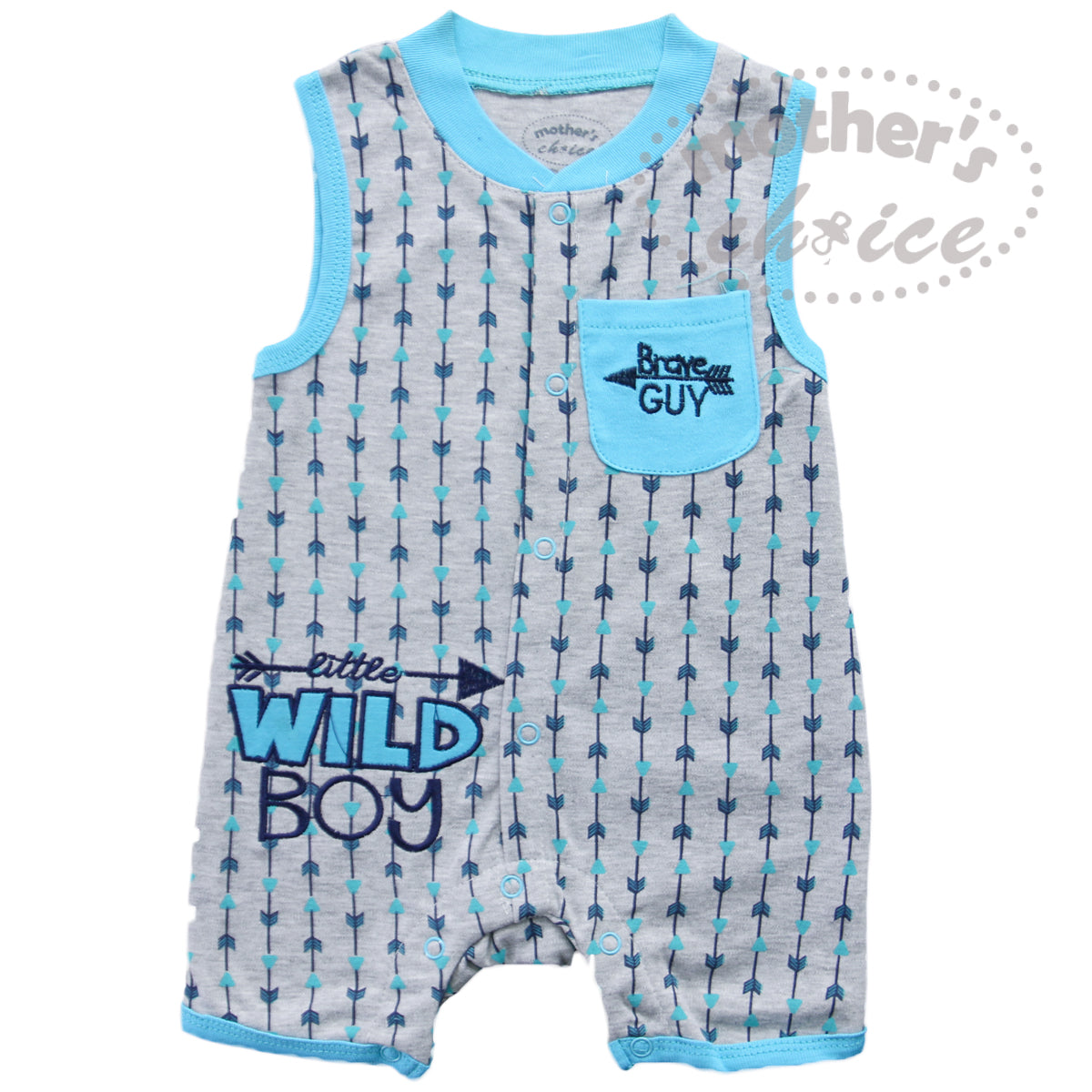 100% COTTON ROMPERS &#39;LITTLE WILD BOY&#39;