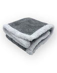M/C SHERPA FLEECE BLANKET GREY