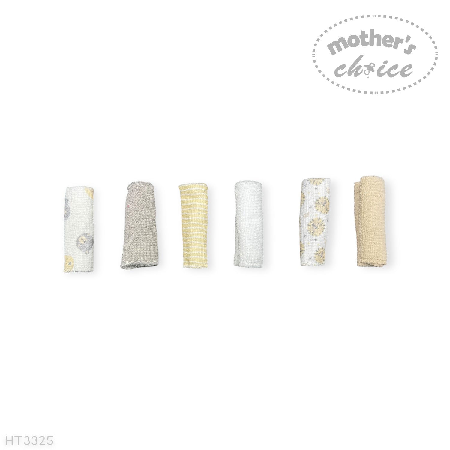 M/C 6 PACK WASHCLOTH SET STONE BEAR