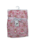 M/C PRINTED FLANNEL BLANKET GIRL'S BEAR
