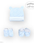 M/C BAMBOO 3PK NEWBORN BEANIE SET BLUE