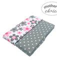 2 PACK FLANNEL RECEIVER GIRLS POLKA/FLOWER