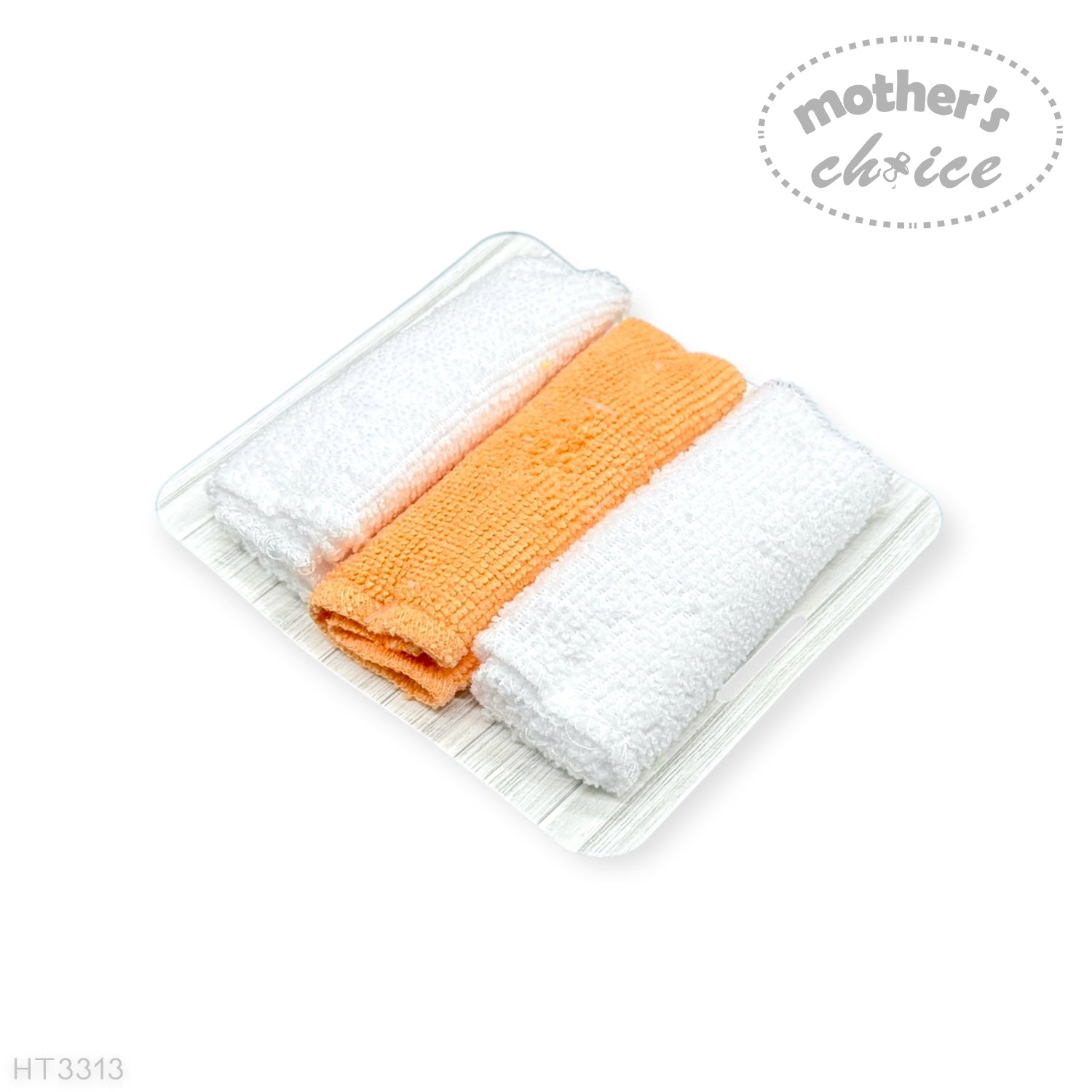 M/C 3PC HOODED TOWELS AND 3PC FACECLOTHS SWEET AS A PEACH