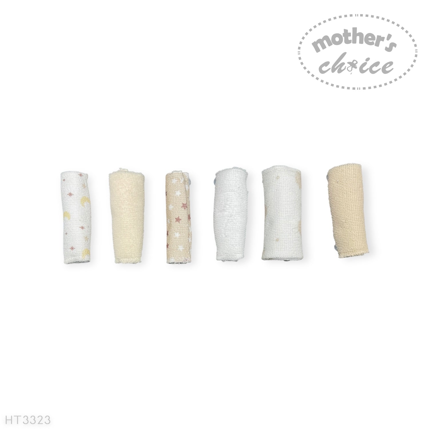 M/C 6 PACK WASHCLOTH SET STONE MOON