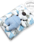 MC SUPER SOFT PLUSH BLANKET WITH BUDDY 'BLUE BEAR'