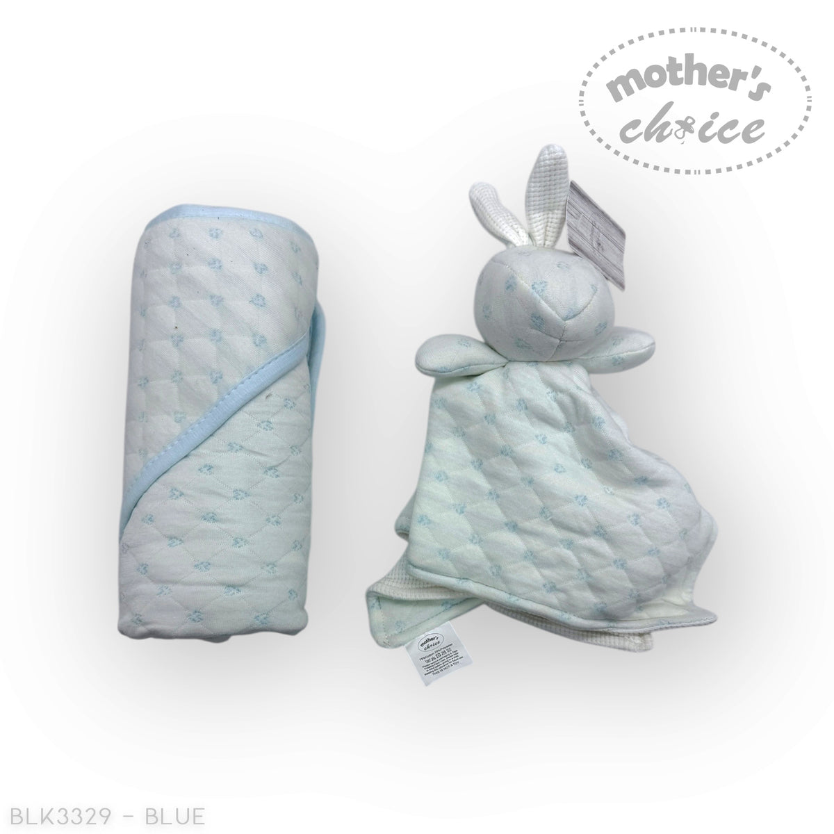 M/C SHERPA BLANKET &amp; RABBIT  DUDU BLUE