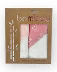 M/C BAMBOO 2PK  HOODED TOWEL PINK