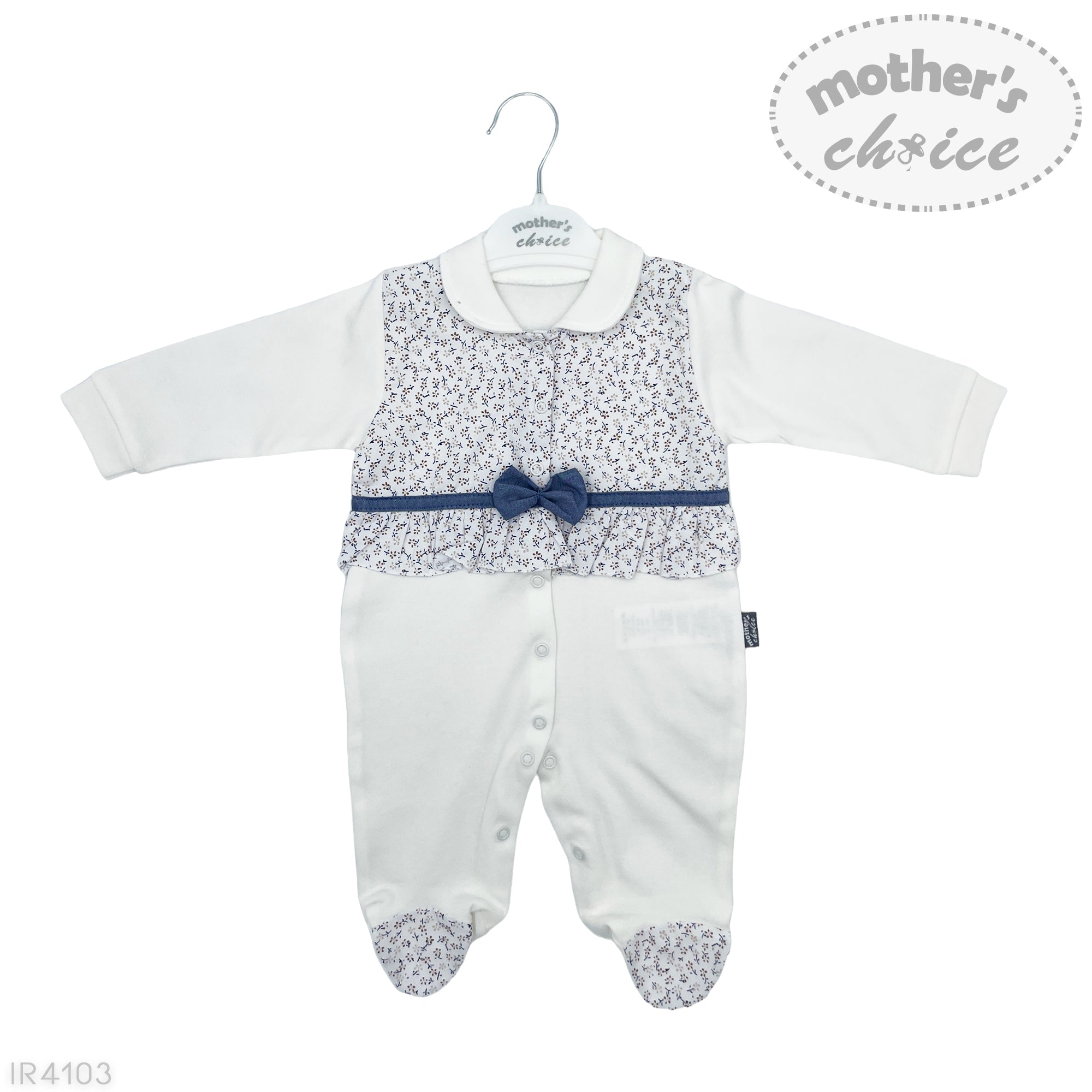 M/C GIRLS ROMPER L/S SKY FLOWERS 9M