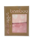 M/C BAMBOO 2PK  WATERPROOF CHANGE MAT  PINK