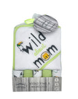 MC BABY HOODED TOWEL AND 5 PIECE FACECLOTH SET - WILD ABOUT MOM
